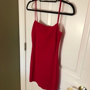 red mini dress
